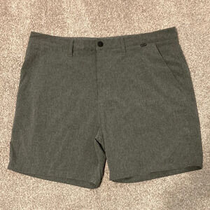 NWOT Hurley Phantom Gray Flat Front Shorts 38